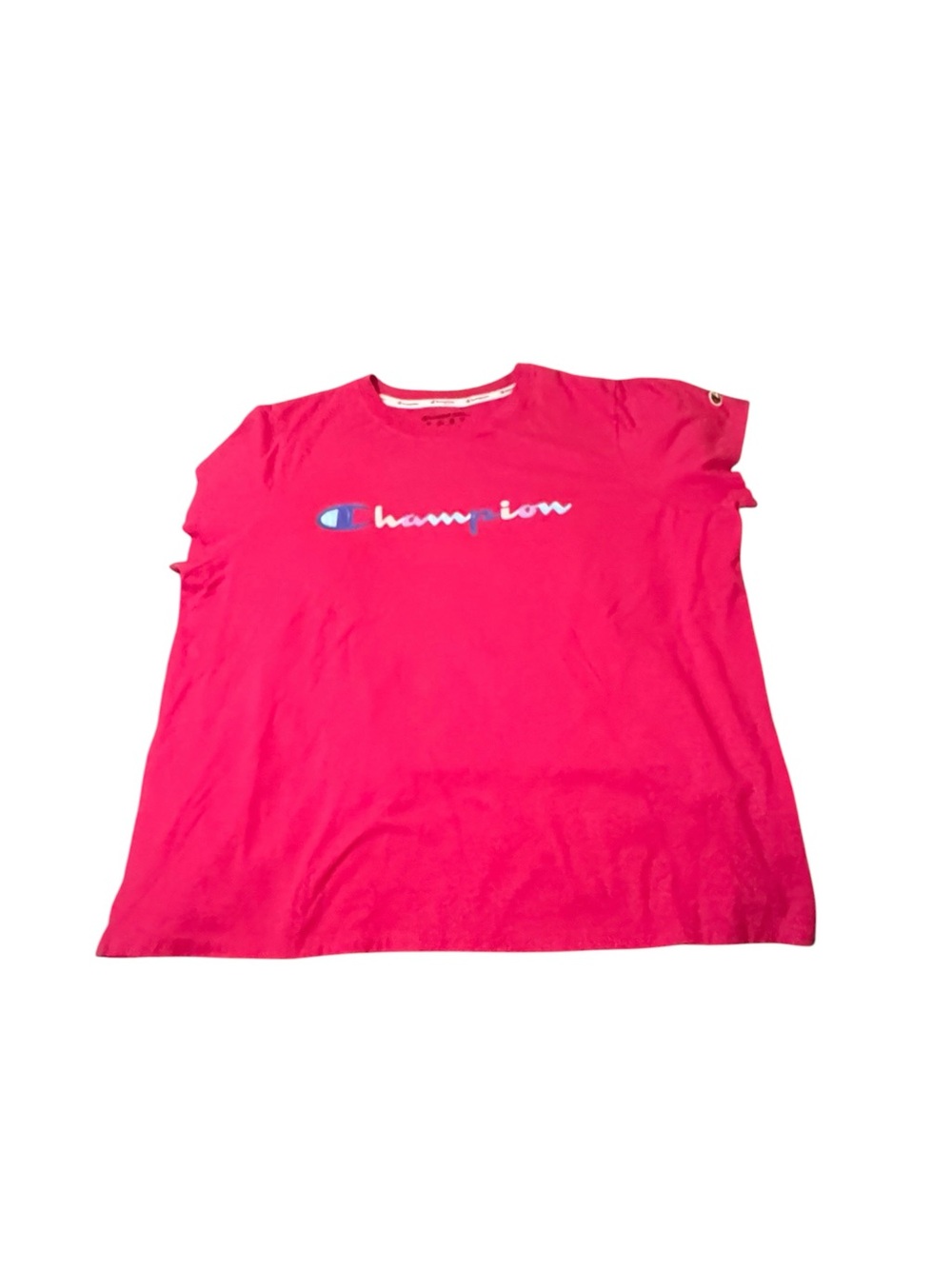 Champion Hot Pink Logo Crewneck Tee size 3X